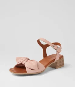 Women DIANA FERRARI Heels|Sandals-Tanglee Blush Leather Sandals
