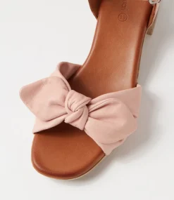 Women DIANA FERRARI Heels|Sandals-Tanglee Blush Leather Sandals