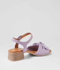 Women DIANA FERRARI Heels|Sandals-Tanglee Lilac Leather Sandals
