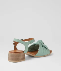 Women DIANA FERRARI Heels|Sandals-Tanglee Seafoam Leather Sandals
