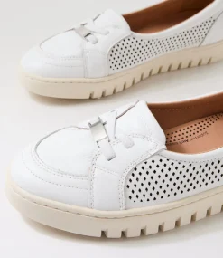 Women SUPERSOFT Comfort|Flats-Tarins White Leather Flat Shoes