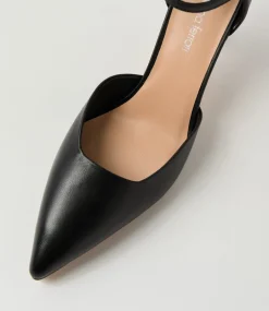 Women DIANA FERRARI Heels-Tartine Black Leather Heels