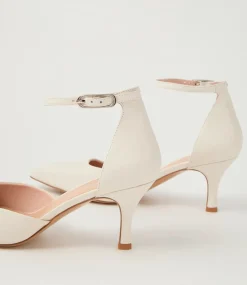 Women DIANA FERRARI Heels-Tartine White Leather Heels