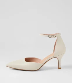 Women DIANA FERRARI Heels-Tartine White Leather Heels