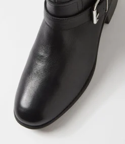Women DIANA FERRARI Boots-Tarvela Black Leather Ankle Boots