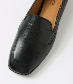Women SUPERSOFT Comfort|Loafers-Taylar Black Leather Heels
