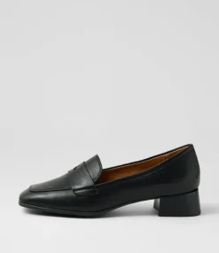 Women SUPERSOFT Comfort|Loafers-Taylar Black Leather Heels