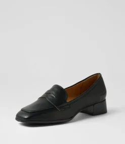 Women SUPERSOFT Comfort|Loafers-Taylar Black Leather Heels