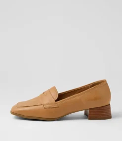 Women SUPERSOFT Comfort|Loafers-Taylar Dark Tan Leather Heels