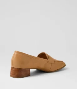 Women SUPERSOFT Comfort|Loafers-Taylar Dark Tan Leather Heels