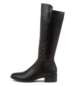 Women I LOVE BILLY Boots-TELLI2 BLK SMOOTH-STRETCH