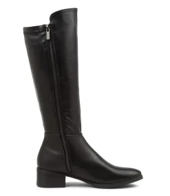 Women I LOVE BILLY Boots-TELLI2 BLK SMOOTH-STRETCH