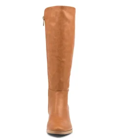 Women I LOVE BILLY Boots-Telli2 Tan Stretch Boots