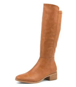 Women I LOVE BILLY Boots-Telli2 Tan Stretch Boots
