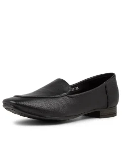 Women DIANA FERRARI Dress|Loafers-Temimie Black Leather Loafers
