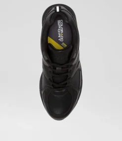 COLORADO Sport School Shoes|Senior School Shoes-TEMPO SNR D BLACK LEATHER
