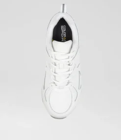 COLORADO Sport School Shoes|Senior School Shoes-TEMPO SNR WHITE LEATHER