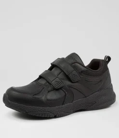 COLORADO Sport School Shoes|Junior School Shoes-TEMPO VEL JNR ADJ BLACK
