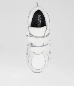 COLORADO Sport School Shoes|Junior School Shoes-TEMPO VEL JNR ADJ WHITE