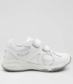 COLORADO Sport School Shoes|Junior School Shoes-TEMPO VEL JNR ADJ WHITE