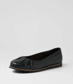 Women SUPERSOFT Comfort|Flats-Tennessee Black Leather Ballet Flats