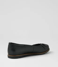 Women SUPERSOFT Comfort|Flats-Tennessee Black Leather Ballet Flats