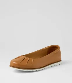 Women SUPERSOFT Comfort|Flats-Tennessee Dark Tan Leather Ballet Flats
