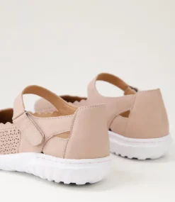 Women SUPERSOFT Comfort|Flats-Tennisen Blush White Leather Flat Shoes
