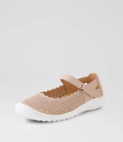 Women SUPERSOFT Comfort|Flats-Tennisen Blush White Leather Flat Shoes