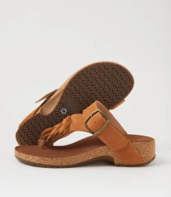 Women COLORADO Comfort|Heels-Teresa Tan Nubuck Sandals