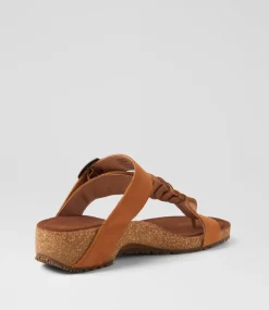 Women COLORADO Comfort|Heels-Teresa Tan Nubuck Sandals