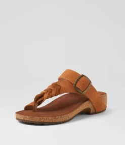 Women COLORADO Comfort|Heels-Teresa Tan Nubuck Sandals