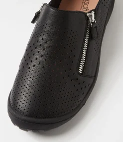 Women SUPERSOFT Comfort|Flats-Theory Black Leather Flat Shoes