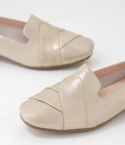 Women DIANA FERRARI Dress|Loafers-Tilony Brushed Platino Leather Flat Shoes