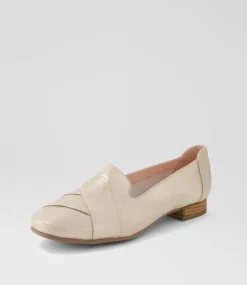 Women DIANA FERRARI Dress|Loafers-Tilony Brushed Platino Leather Flat Shoes