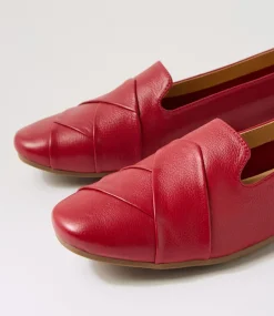 Women DIANA FERRARI Dress|Loafers-Tilony Dark Red Leather Loafers