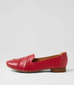 Women DIANA FERRARI Dress|Loafers-Tilony Dark Red Leather Loafers