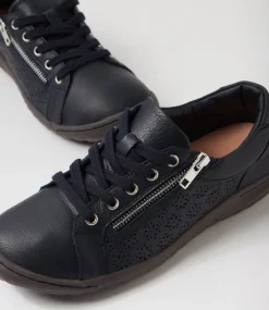Women SUPERSOFT Comfort|Sneakers-Timmi Navy Leather Sneakers