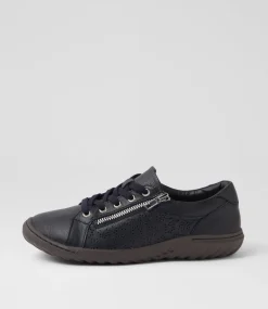 Women SUPERSOFT Comfort|Sneakers-Timmi Navy Leather Sneakers