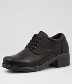 COLORADO Senior School Shoes-TINA SNR MATTE BLACK