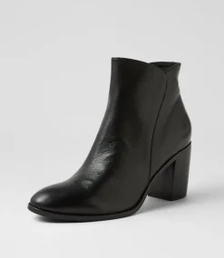 Women TOP END Boots-Tingly Black Leather Ankle Boots