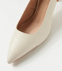 Women DIANA FERRARI Heels-Tiyena Cream Leather Heels