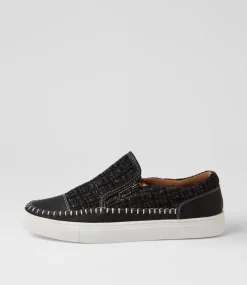 Women I LOVE BILLY Sneakers-Tonki Black Tweed Fabric Sneakers
