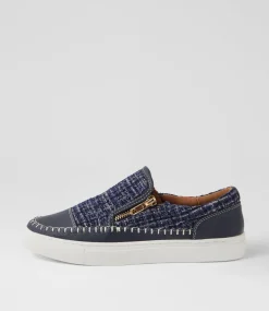 Women I LOVE BILLY Sneakers-Tonki Navy Tweed Fabric Sneakers