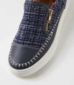 Women I LOVE BILLY Sneakers-Tonki Navy Tweed Fabric Sneakers