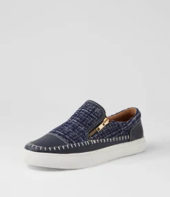 Women I LOVE BILLY Sneakers-Tonki Navy Tweed Fabric Sneakers
