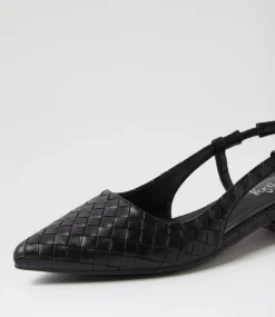Women I LOVE BILLY Flats-Torranzi Black Emboss Flat Shoes