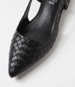 Women I LOVE BILLY Flats-Torranzi Black Emboss Flat Shoes