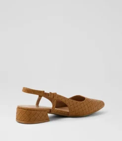 Women I LOVE BILLY Flats-Torranzi Tan Emboss Flat Shoes
