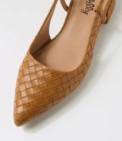 Women I LOVE BILLY Flats-Torranzi Tan Emboss Flat Shoes